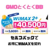 【その差５０００円以上】GMOとくとくBBのセルフバックを利用してお得にWifiを契約する方法